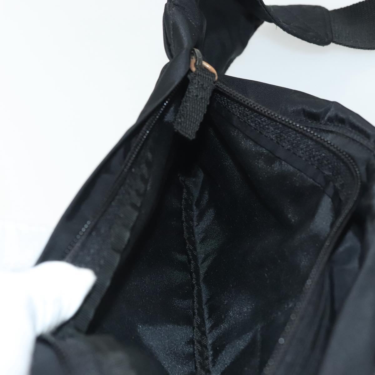 PRADA Waist bag Nylon Black Silver Auth 134983