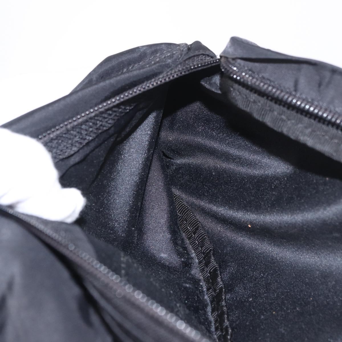 PRADA Waist bag Nylon Black Silver Auth 134983