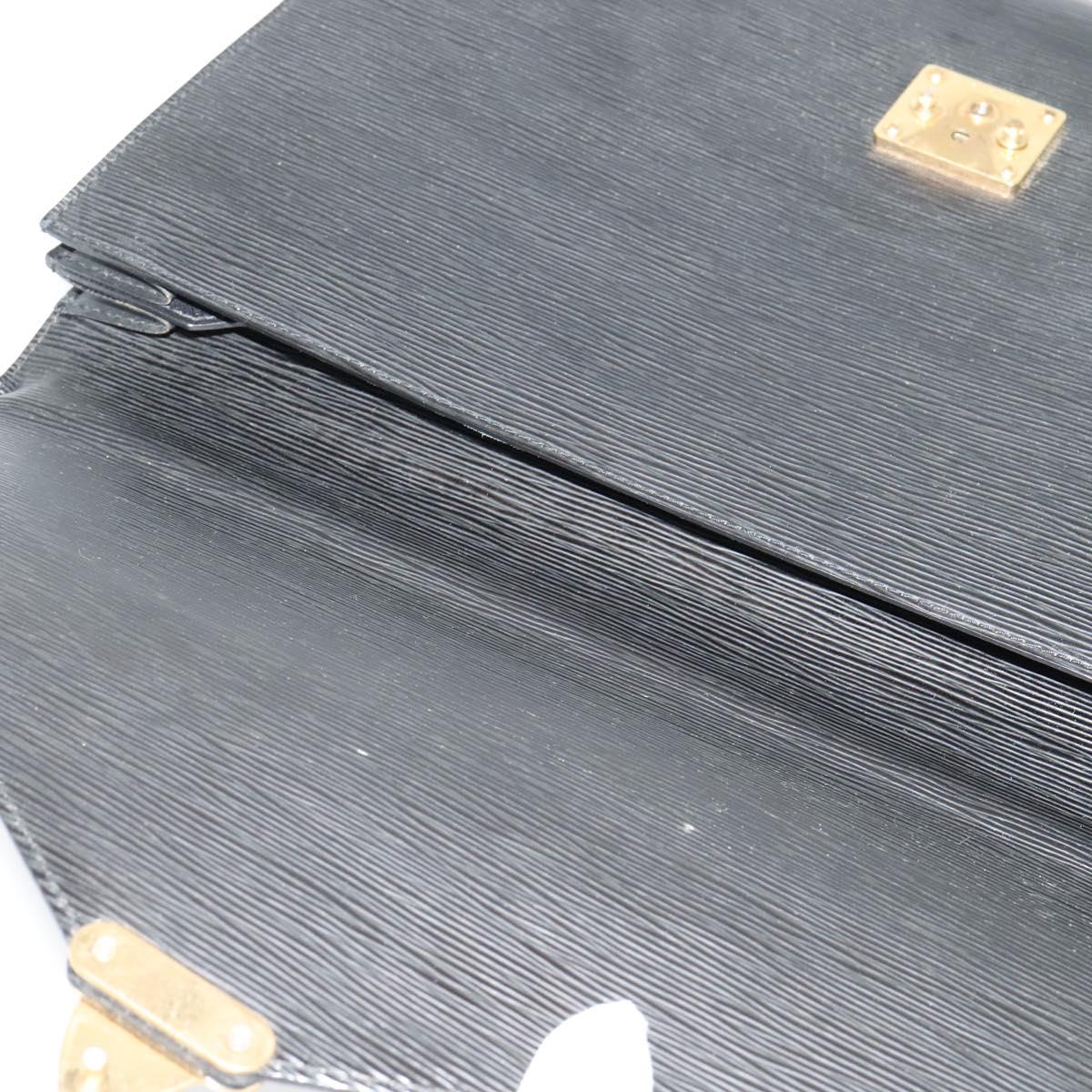 LOUIS VUITTON Epi Serviette Conseiller Business Bag Black M54422 LV Auth 134990