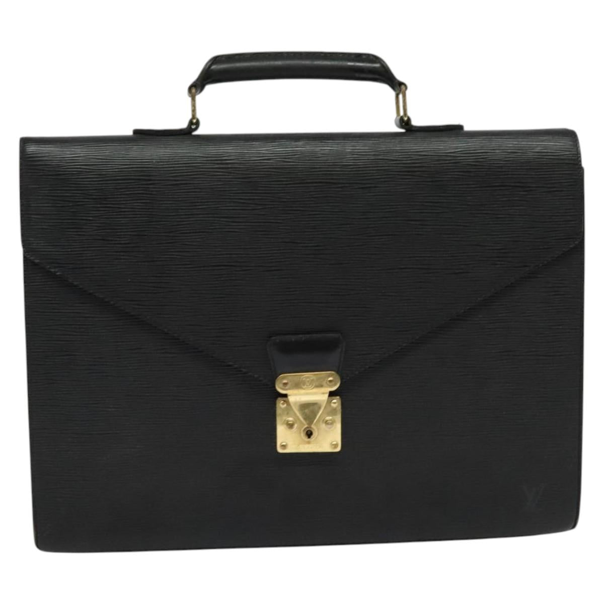 LOUIS VUITTON Epi Serviette Conseiller Business Bag Black M54422 LV Auth 134990