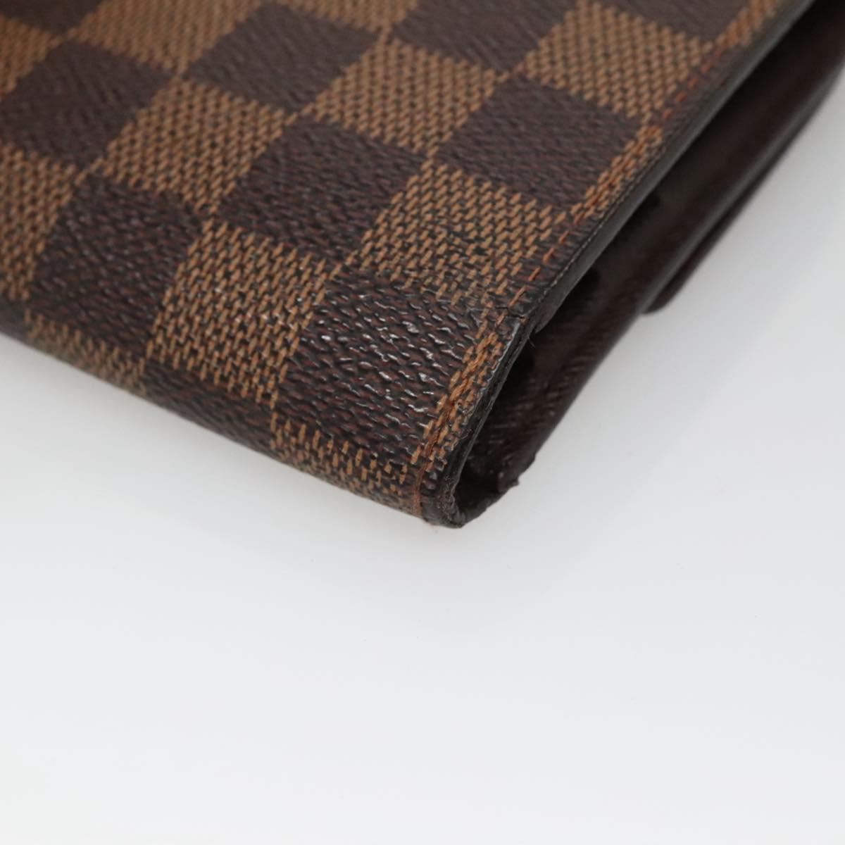 LOUIS VUITTON Damier Ebene Portefeuille International Wallet N61217 Auth 135013