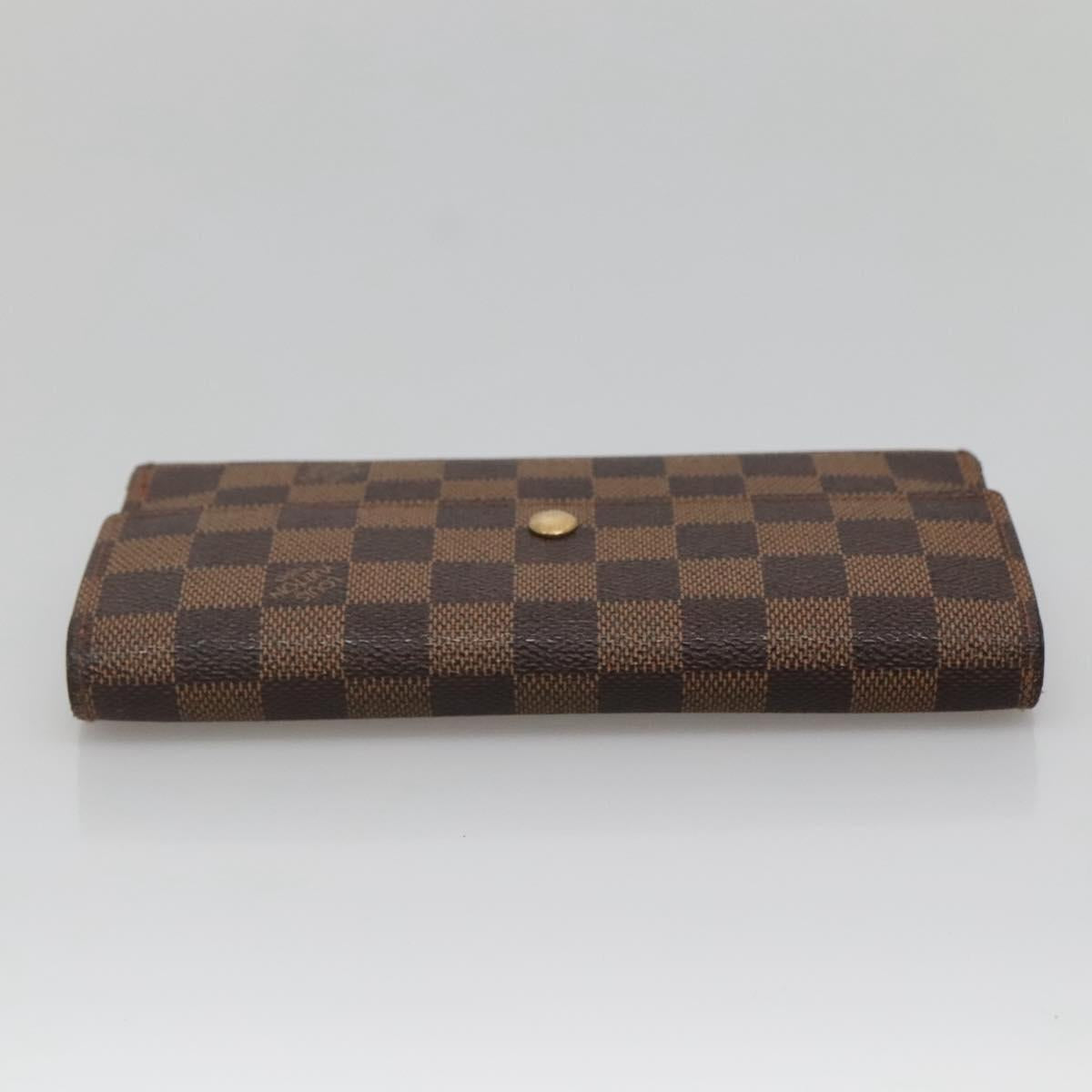 LOUIS VUITTON Damier Ebene Portefeuille International Wallet N61217 Auth 135013