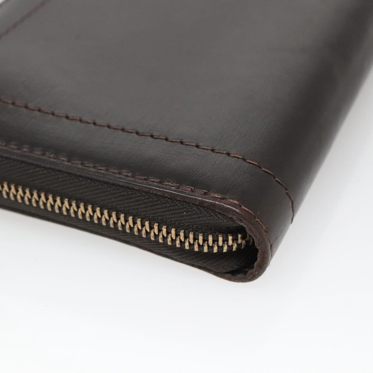 LOUIS VUITTON Utah Zippy Organizer Long Wallet Brown M97025 LV Auth 135015