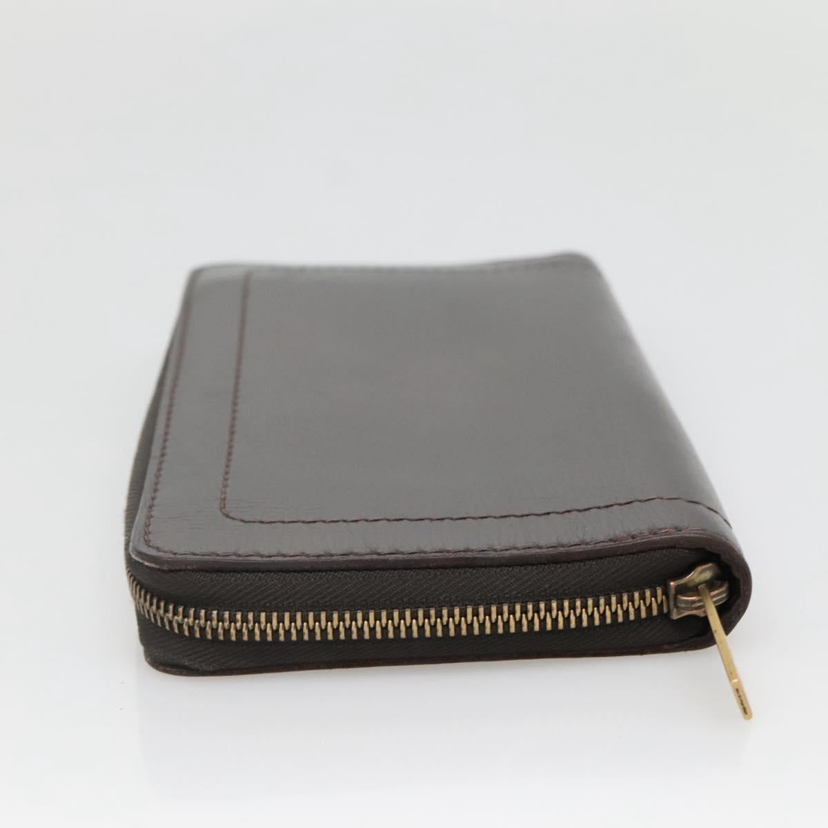 LOUIS VUITTON Utah Zippy Organizer Long Wallet Brown M97025 LV Auth 135015