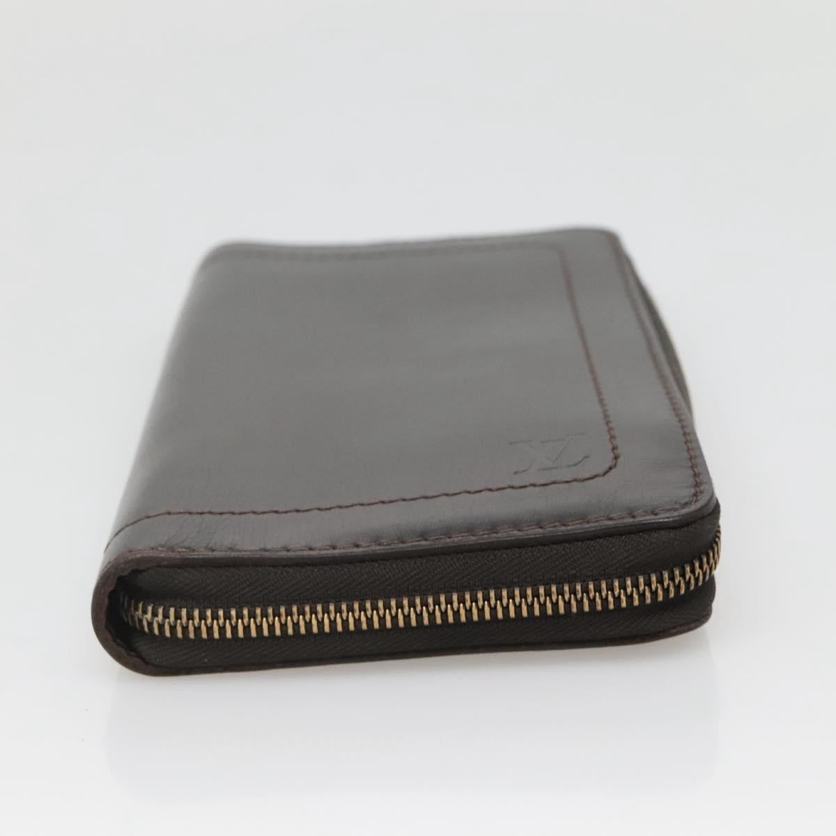 LOUIS VUITTON Utah Zippy Organizer Long Wallet Brown M97025 LV Auth 135015