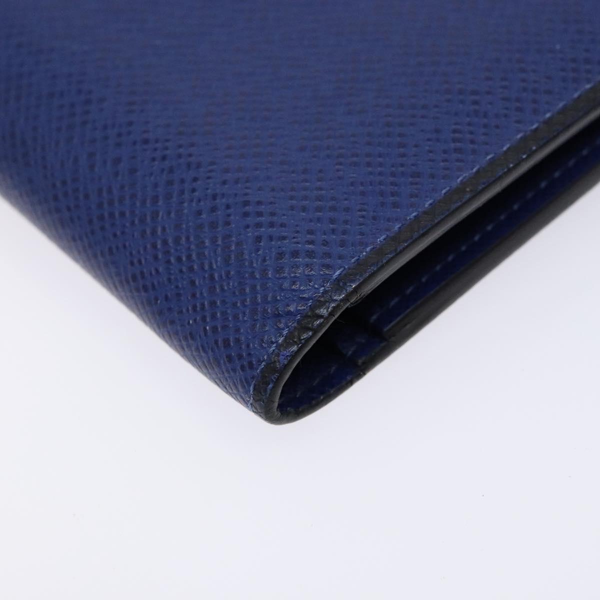 LOUIS VUITTON Taiga Portefeuille Braza Long Wallet Blue M30559 LV Auth 135023