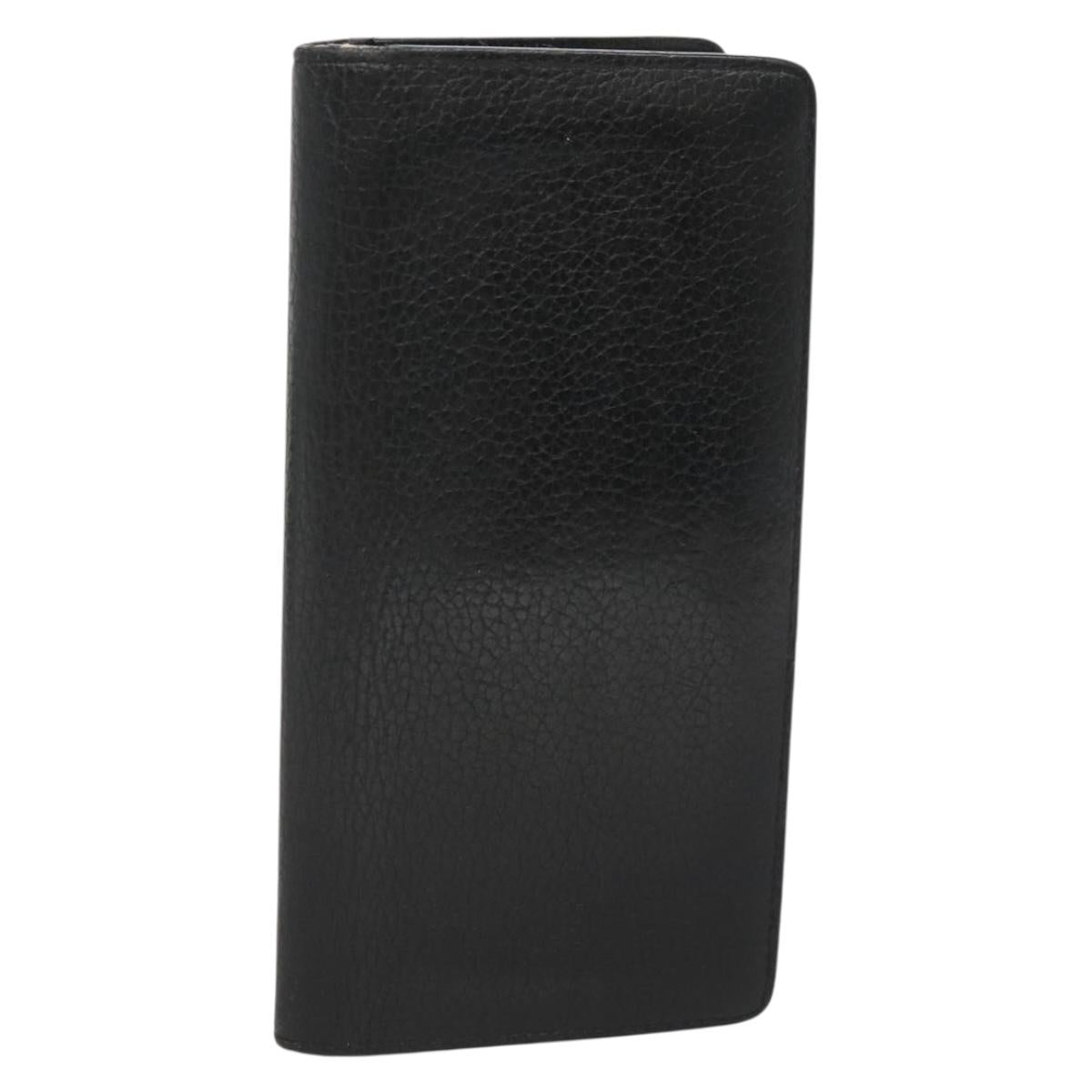 LOUIS VUITTON Portefeuille Brazza Wallet Taurillon Leather M58192 LV Auth 135024