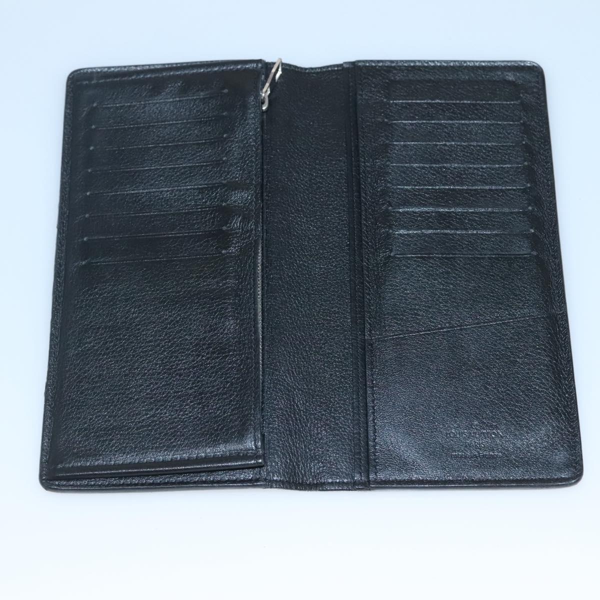LOUIS VUITTON Portefeuille Brazza Wallet Taurillon Leather M58192 LV Auth 135024