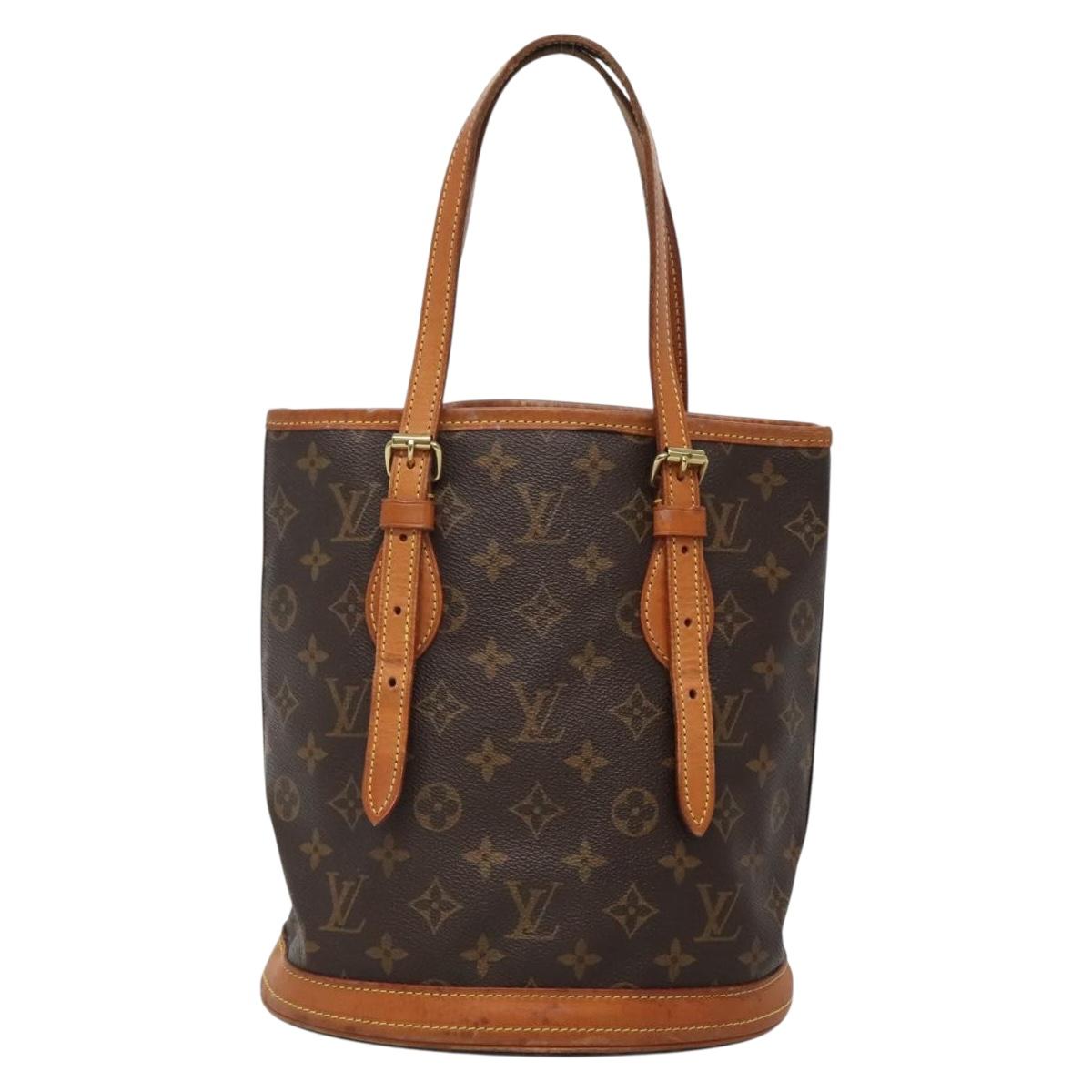 LOUIS VUITTON Monogram Bucket PM Shoulder Bag M42238 LV Auth 135033