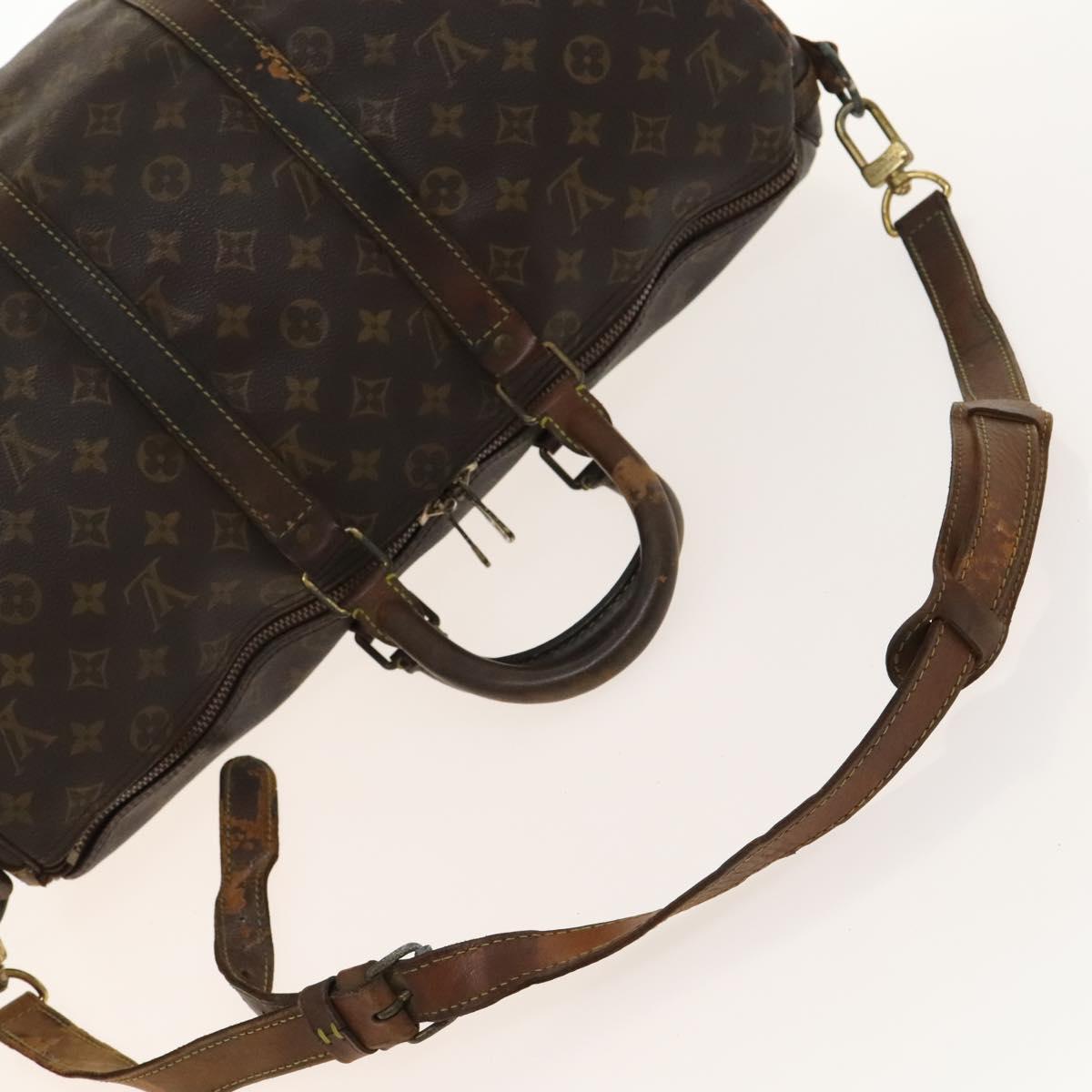LOUIS VUITTON Monogram Keepall Bandouliere 45 Boston Bag M41418 LV Auth 135040