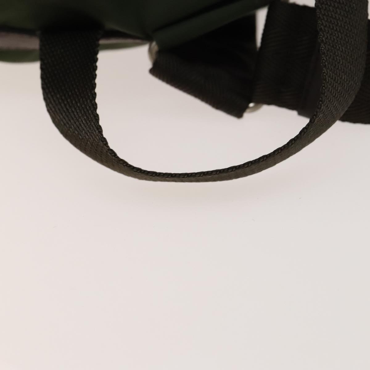 PRADA Backpack Nylon Green Silver Auth 135051