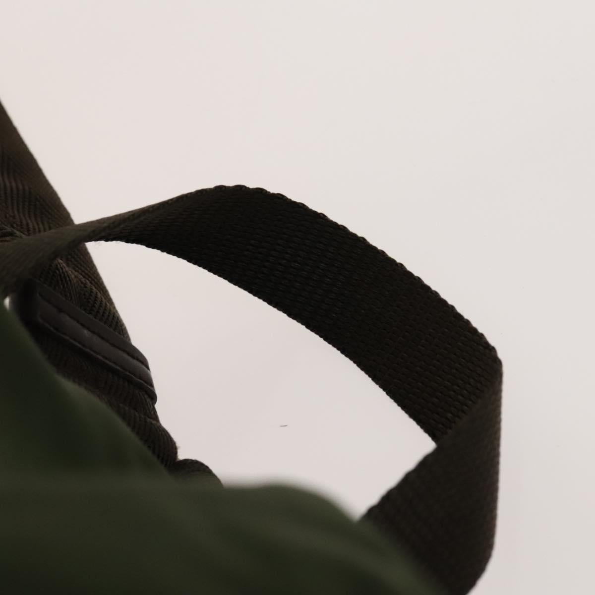 PRADA Backpack Nylon Green Silver Auth 135051