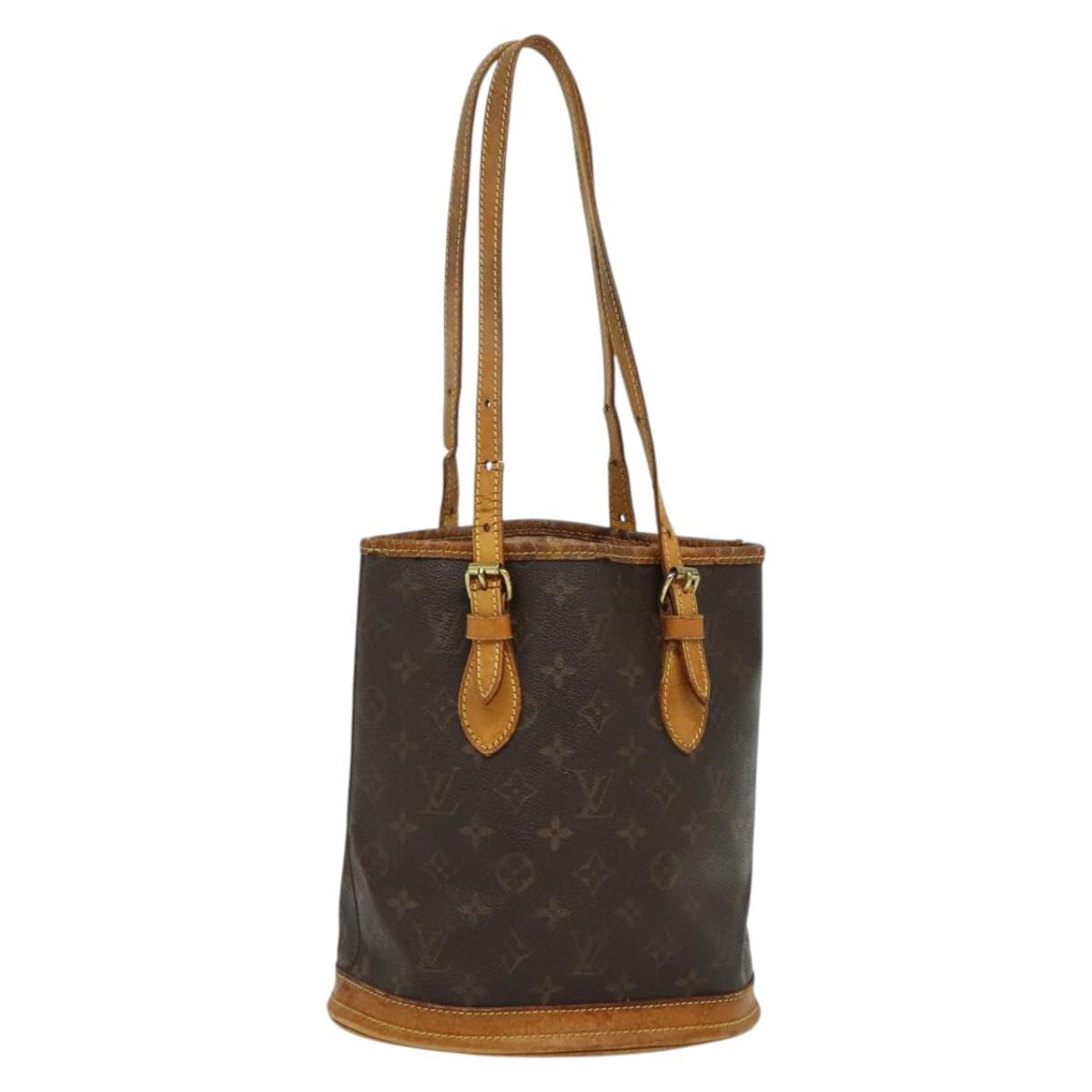 LOUIS VUITTON Monogram Bucket PM Shoulder Bag M42238 LV Auth 135054