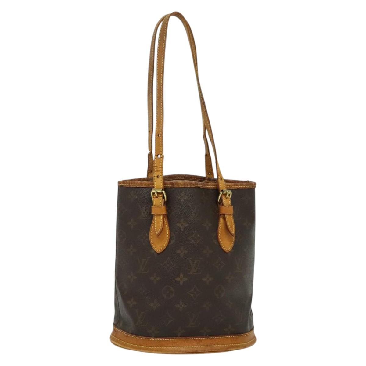 LOUIS VUITTON Monogram Bucket PM Shoulder Bag M42238 LV Auth 135054