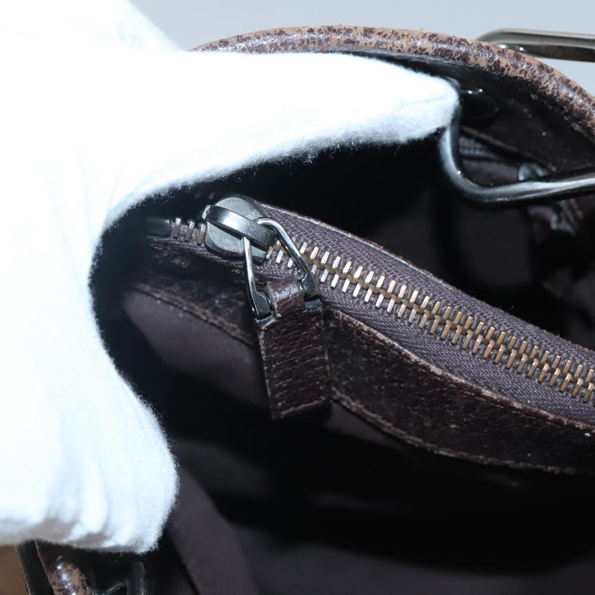 GUCCI GG Canvas Hand Bag Beige Gold 121023 Auth 135055