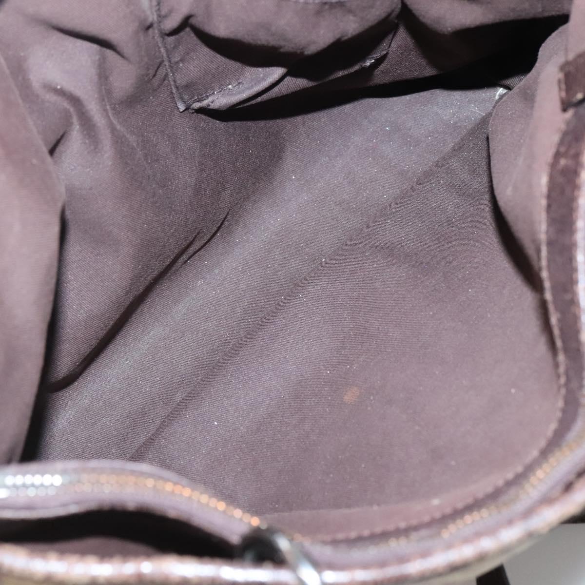GUCCI GG Canvas Hand Bag Beige Gold 121023 Auth 135055