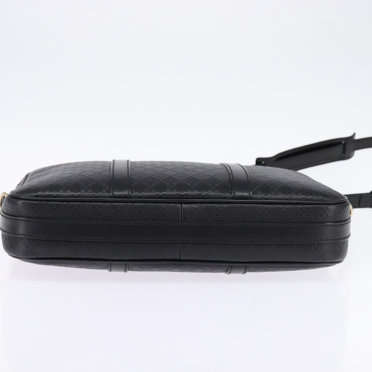 GUCCI Diamante Hand Bag Leather 2way Black Gold 344357 Auth 135065