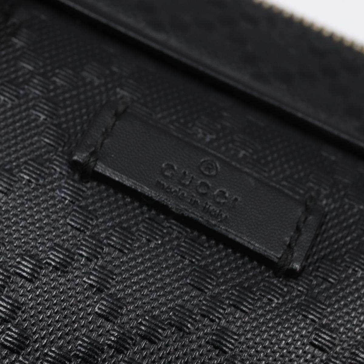 GUCCI Diamante Hand Bag Leather 2way Black Gold 344357 Auth 135065