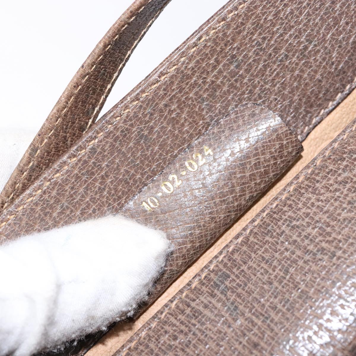 GUCCI GG Supreme Web Sherry Line Shoulder Bag PVC Beige 10 02 024 Auth 135066