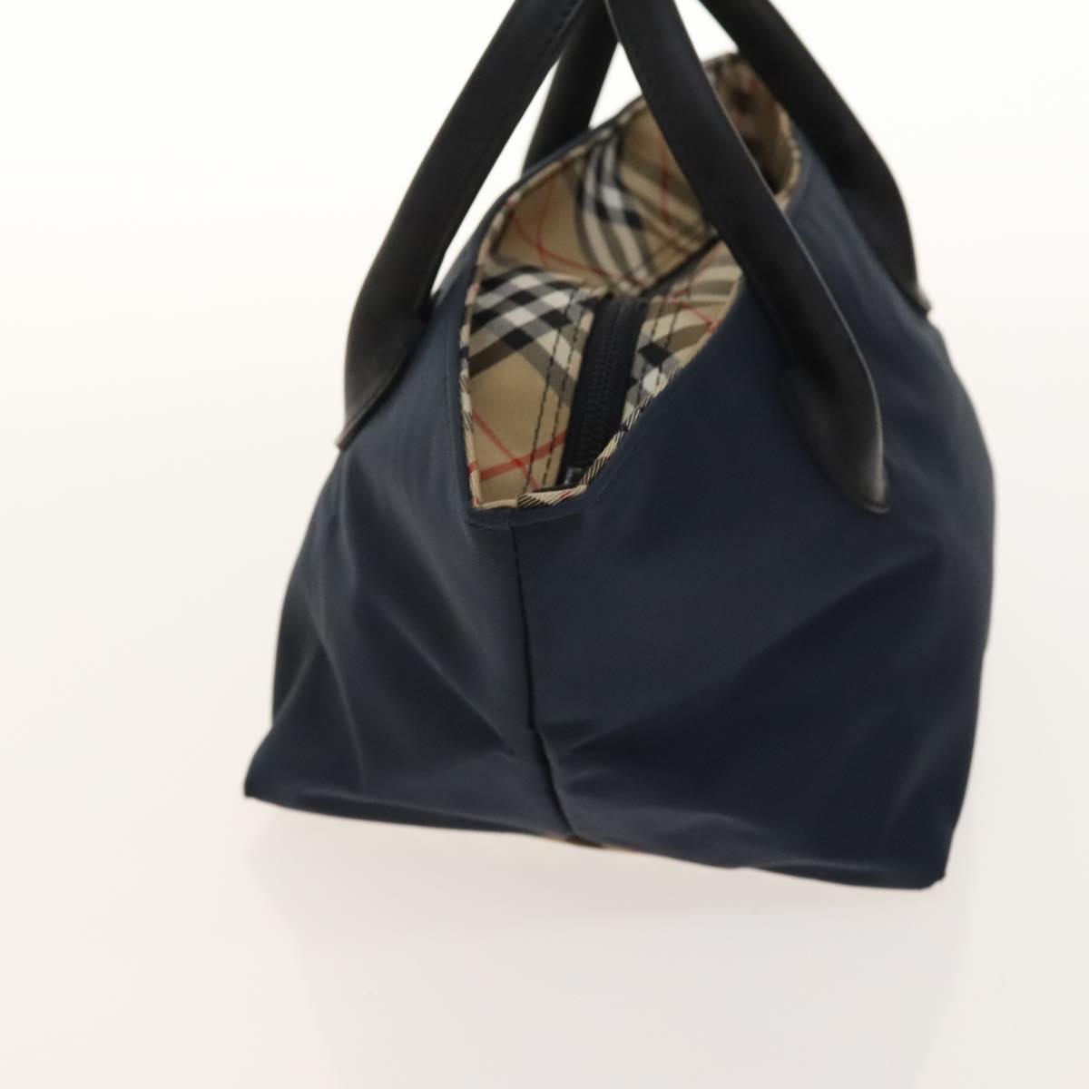 Burberrys Nova Check Black Label Blue Label Pouch Nylon 3Set Navy Auth 135071