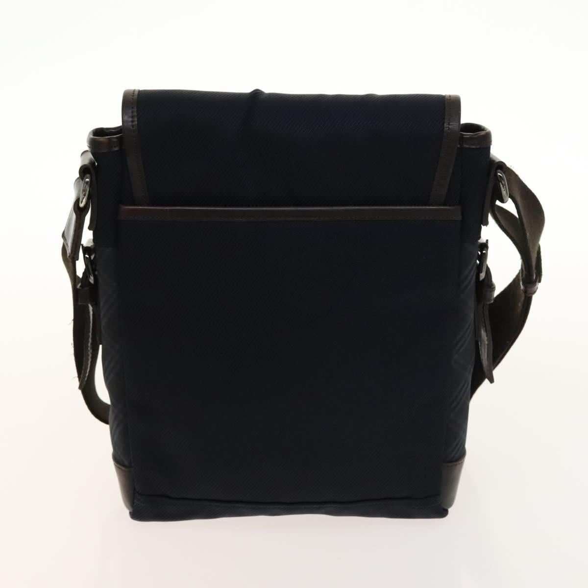 Burberrys Nova Check Black Label Blue Label Pouch Nylon 3Set Navy Auth 135071