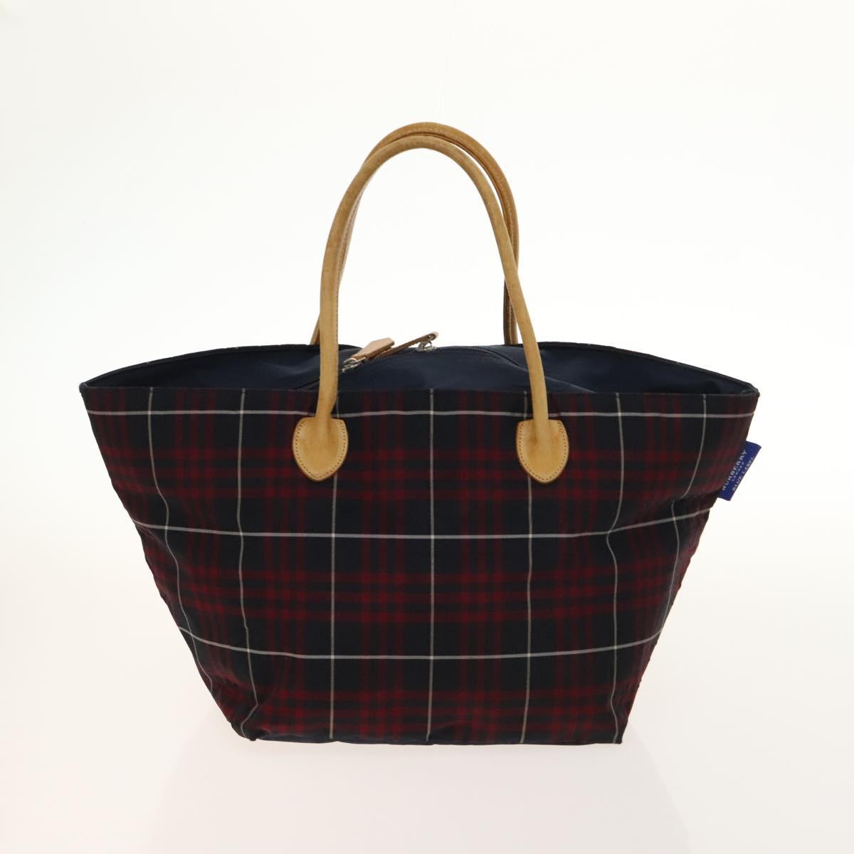 Burberrys Nova Check Black Label Blue Label Pouch Nylon 3Set Navy Auth 135071