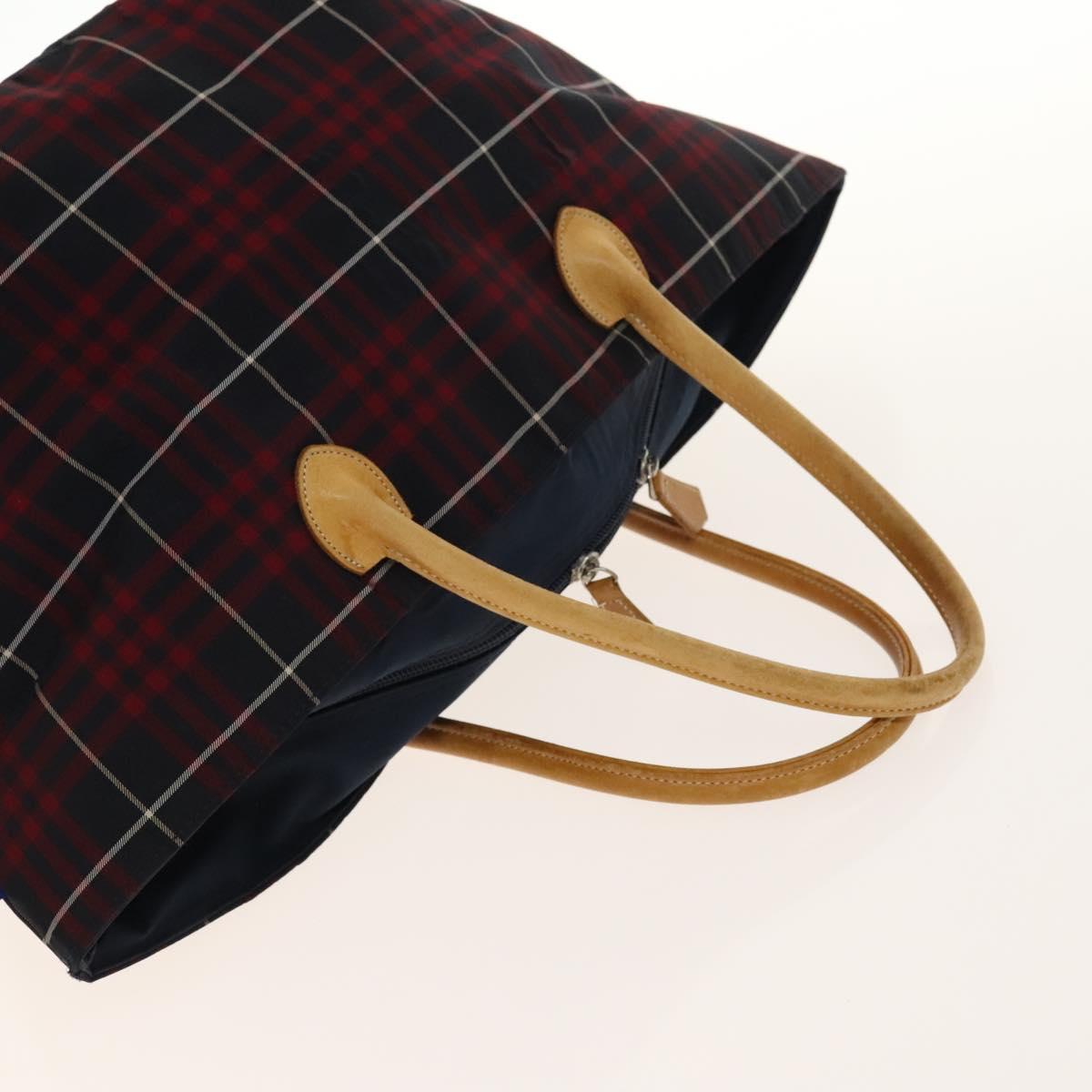 Burberrys Nova Check Black Label Blue Label Pouch Nylon 3Set Navy Auth 135071