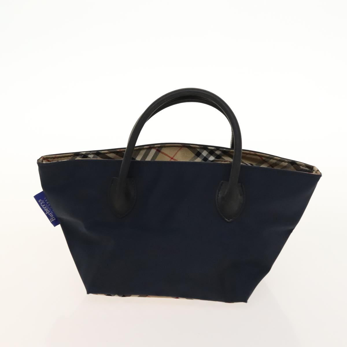 Burberrys Nova Check Black Label Blue Label Pouch Nylon 3Set Navy Auth 135071