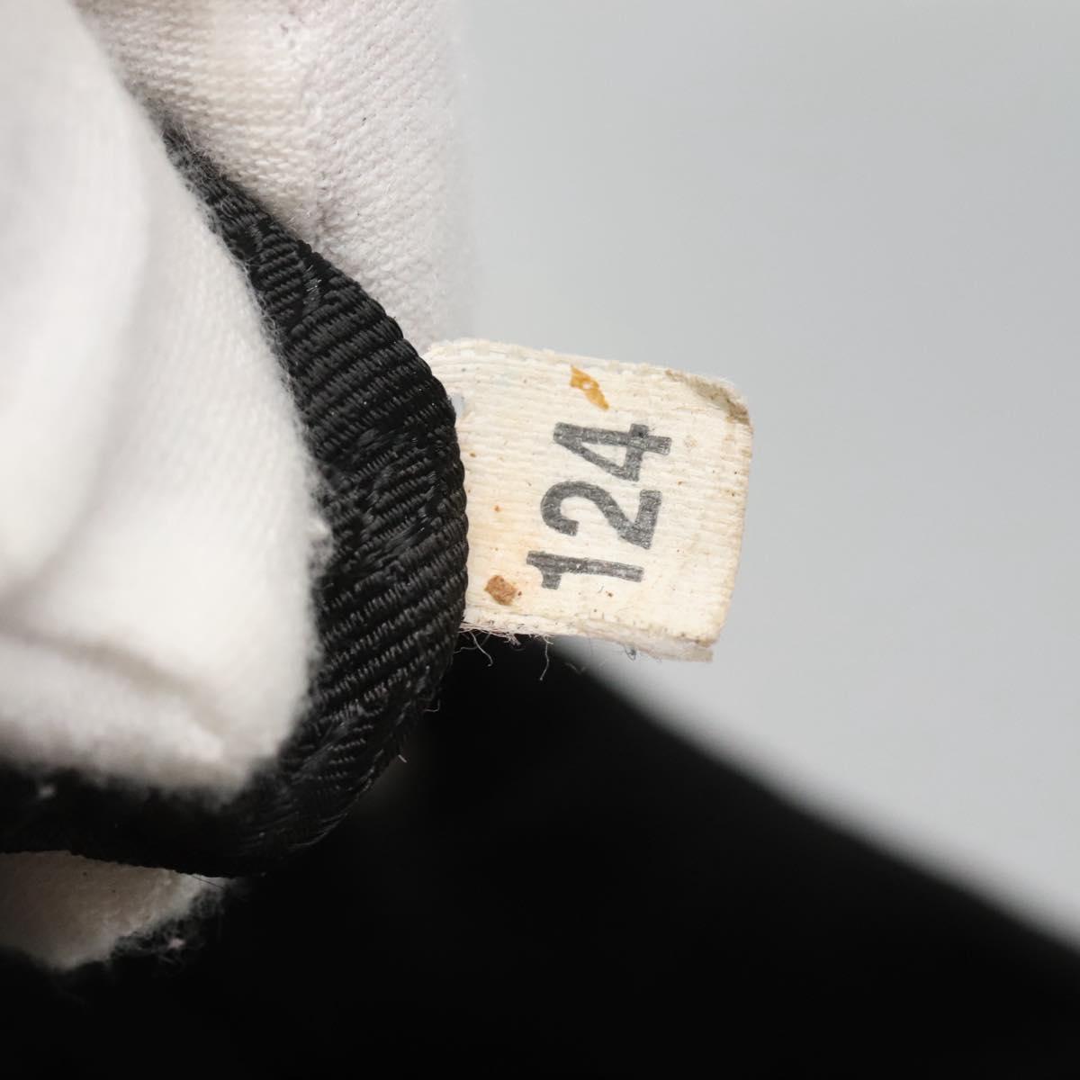 PRADA Hand Bag Nylon Black Silver Auth 135087