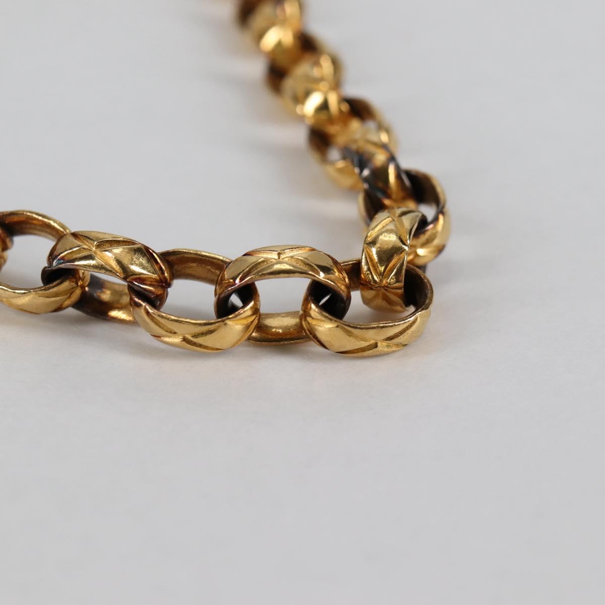 CHANEL Chain Shoulder Bag Lamb Skin Gold Tone CC Auth 135116A