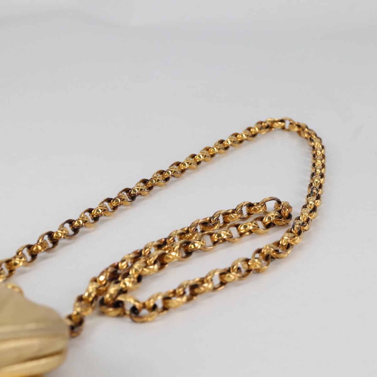 CHANEL Chain Shoulder Bag Lamb Skin Gold Tone CC Auth 135116SM