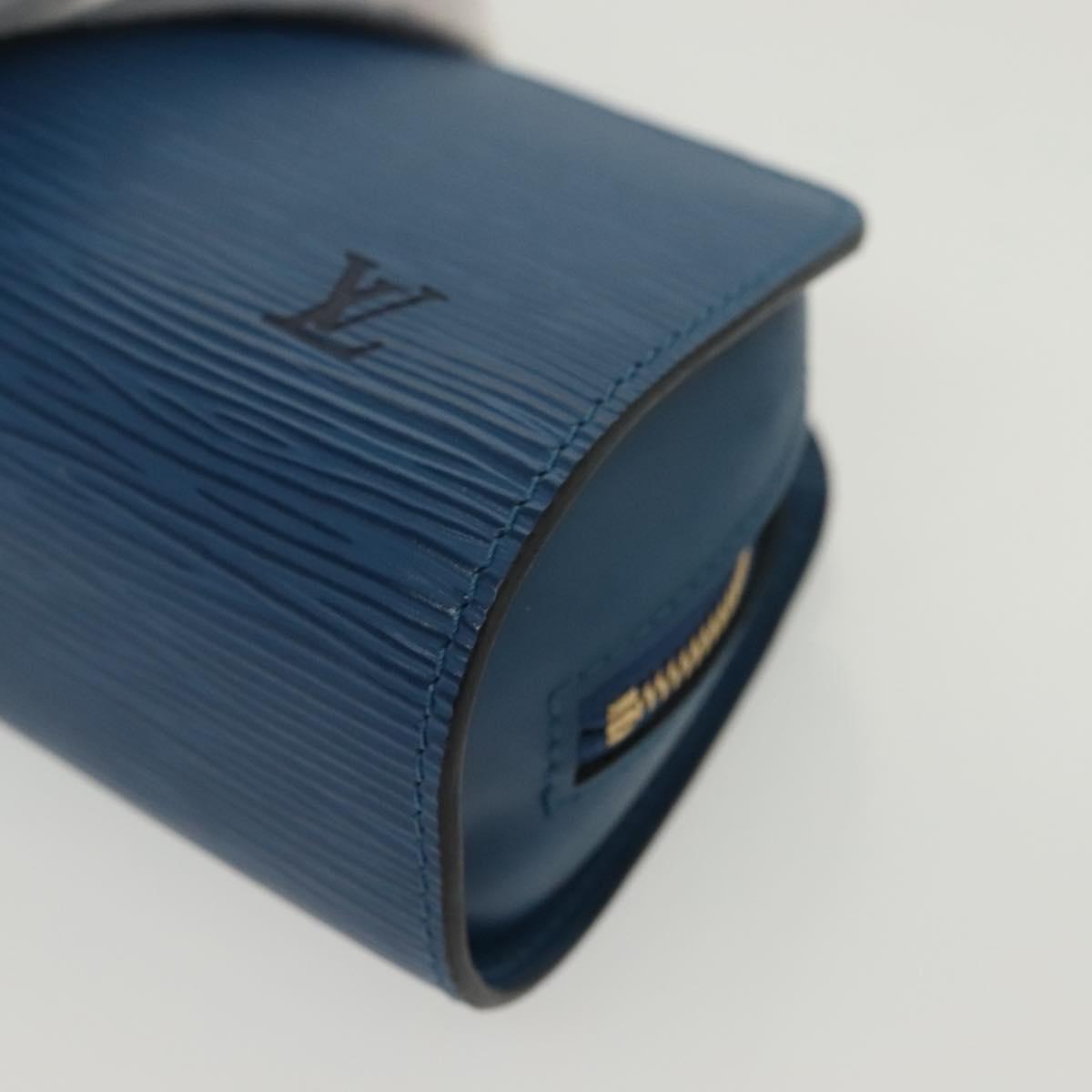 LOUIS VUITTON Epi Dauphin PM Pouch Blue M48445 LV Auth 135132