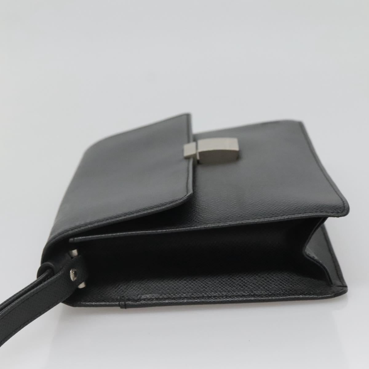 LOUIS VUITTON Taiga Selenga Clutch Bag Ardoise M30782 LV Auth 135141