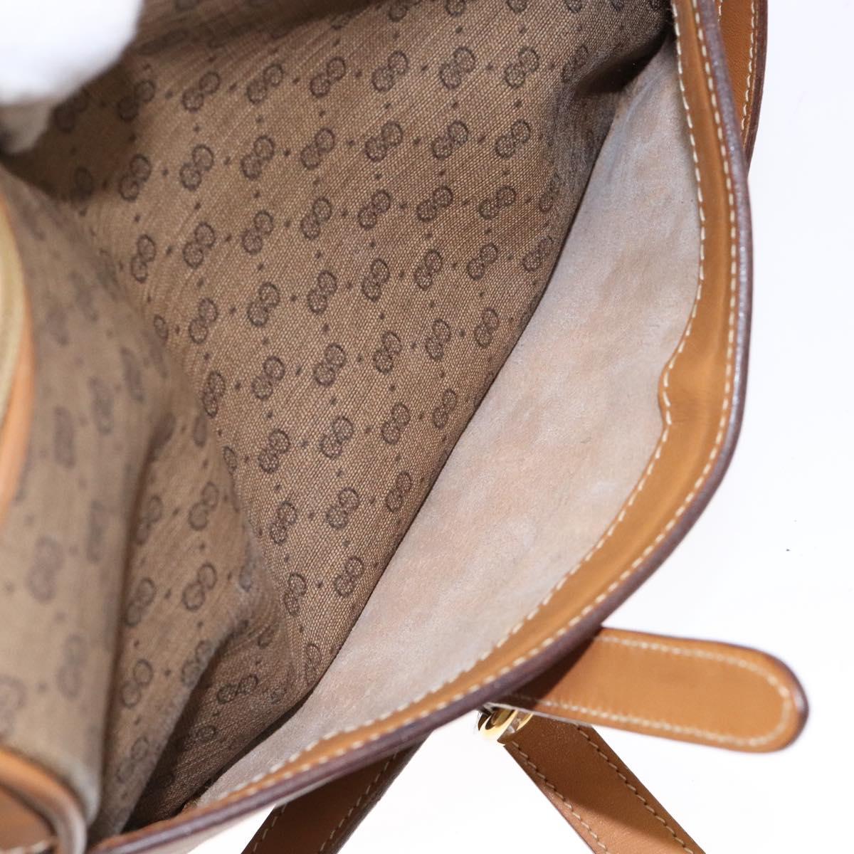 GUCCI Micro GG Supreme Shoulder Bag PVC Beige Gold 001 14 0412 Auth 135185