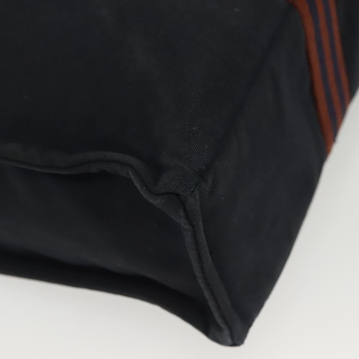 HERMES Fourre Tout MM Hand Bag Canvas Navy Auth 135189