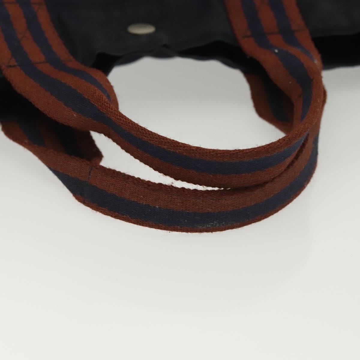 HERMES Fourre Tout MM Hand Bag Canvas Navy Auth 135189