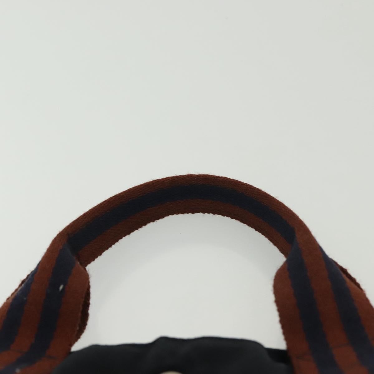 HERMES Fourre Tout MM Hand Bag Canvas Navy Auth 135189