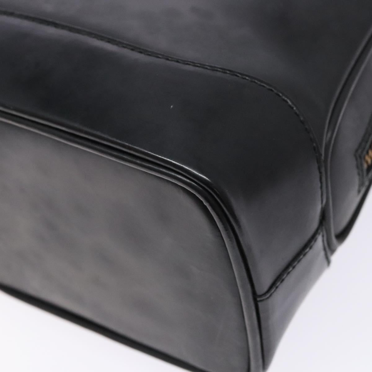 GUCCI Shoulder Bag Leather Black Gold 001 3444 1650 Auth 135195
