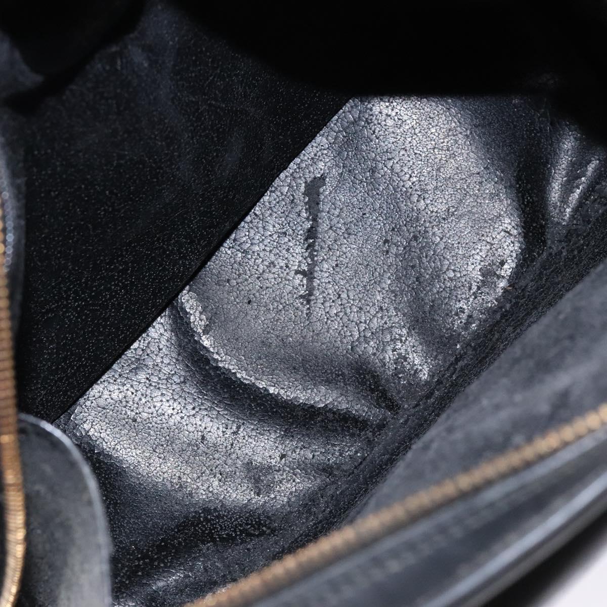 GUCCI Shoulder Bag Leather Black Gold 001 3444 1650 Auth 135195