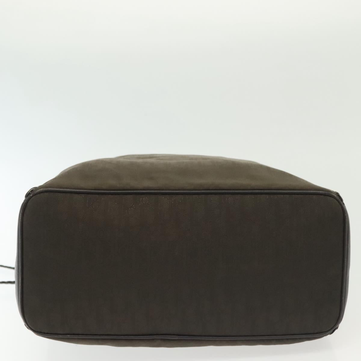 Christian Dior Trotter Canvas Hand Bag Khaki Auth 135198