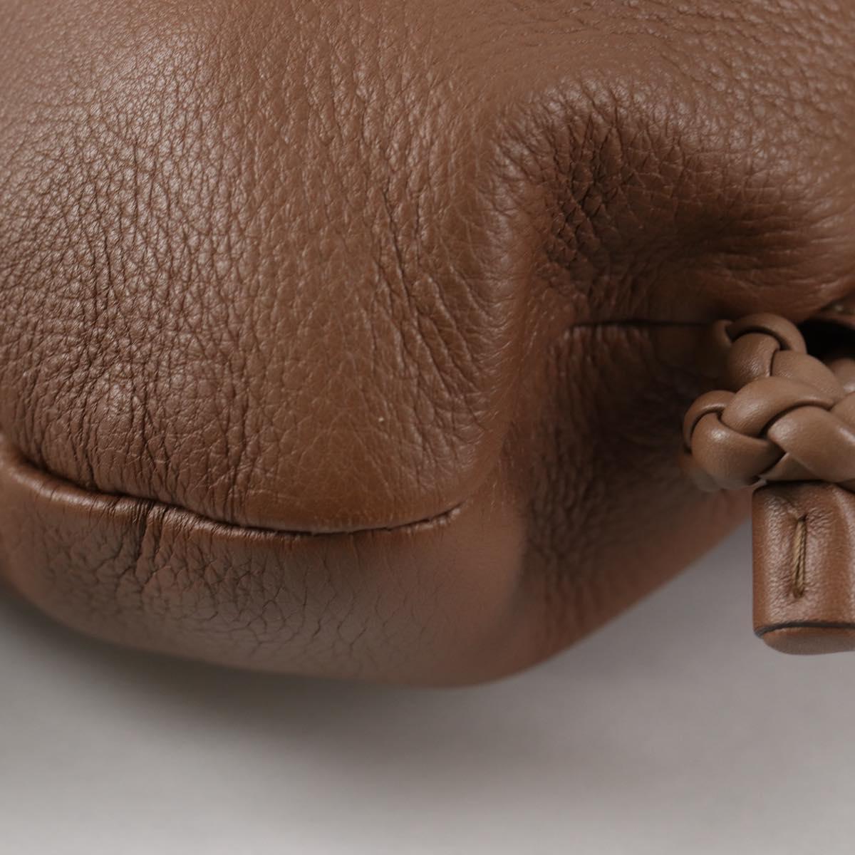 GUCCI Shoulder Bag Leather Brown Silver 268244 Auth 135212