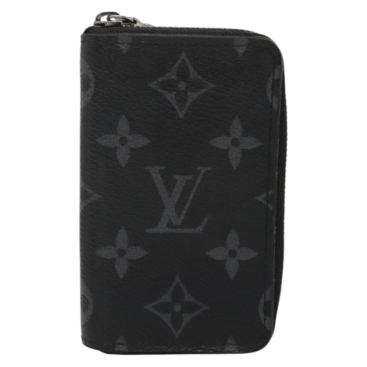 LOUIS VUITTON Eclipse Zippy Coin Purse Vertical Coin Purse M81662 LV Auth 135227