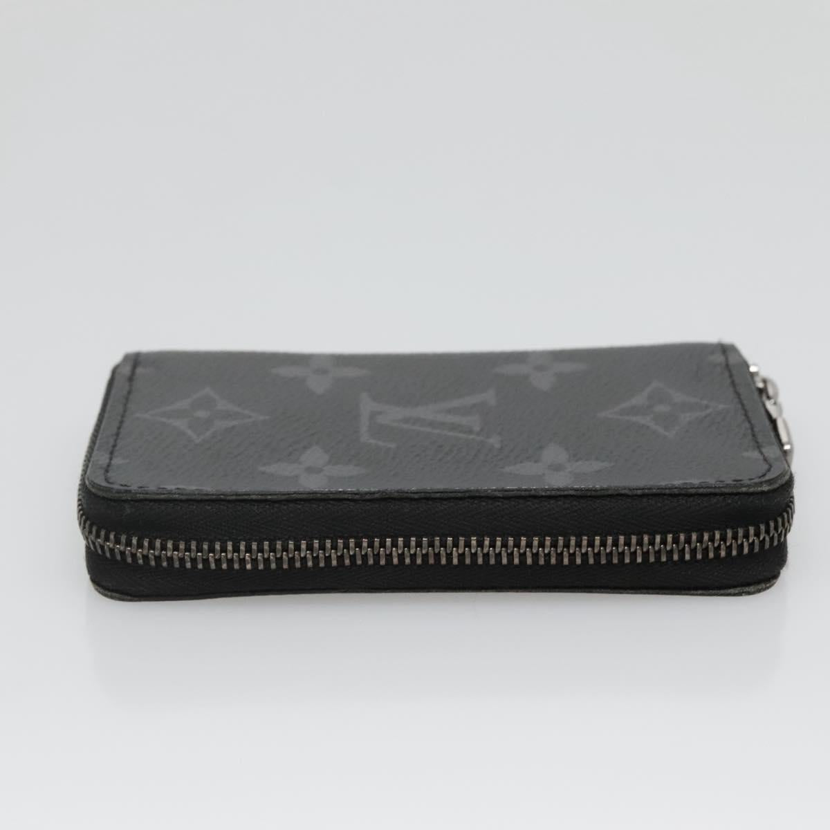 LOUIS VUITTON Eclipse Zippy Coin Purse Vertical Coin Purse M81662 LV Auth 135227