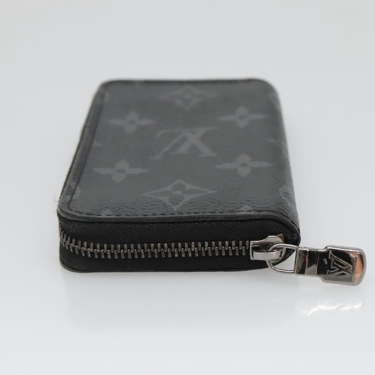 LOUIS VUITTON Eclipse Zippy Coin Purse Vertical Coin Purse M81662 LV Auth 135227