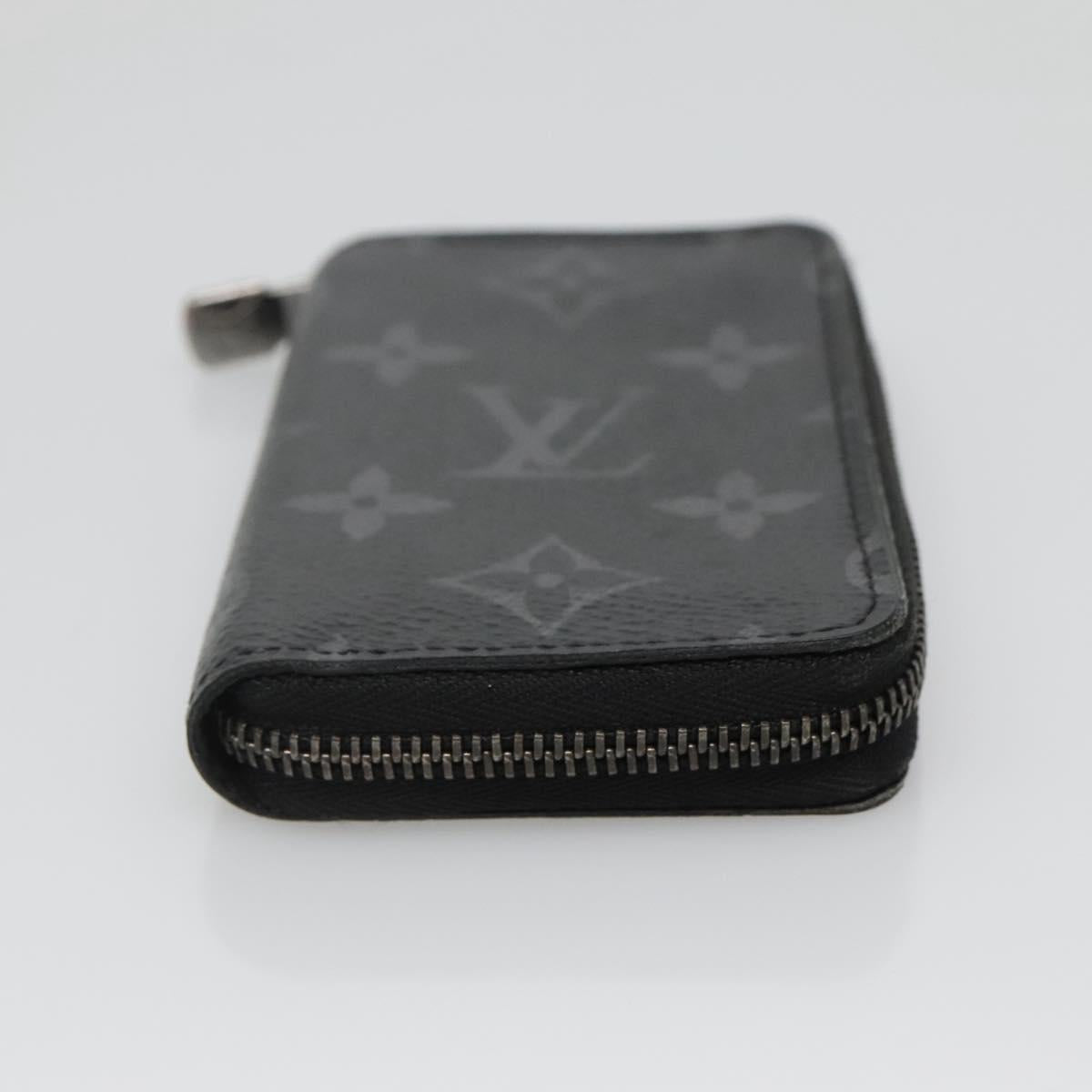 LOUIS VUITTON Eclipse Zippy Coin Purse Vertical Coin Purse M81662 LV Auth 135227