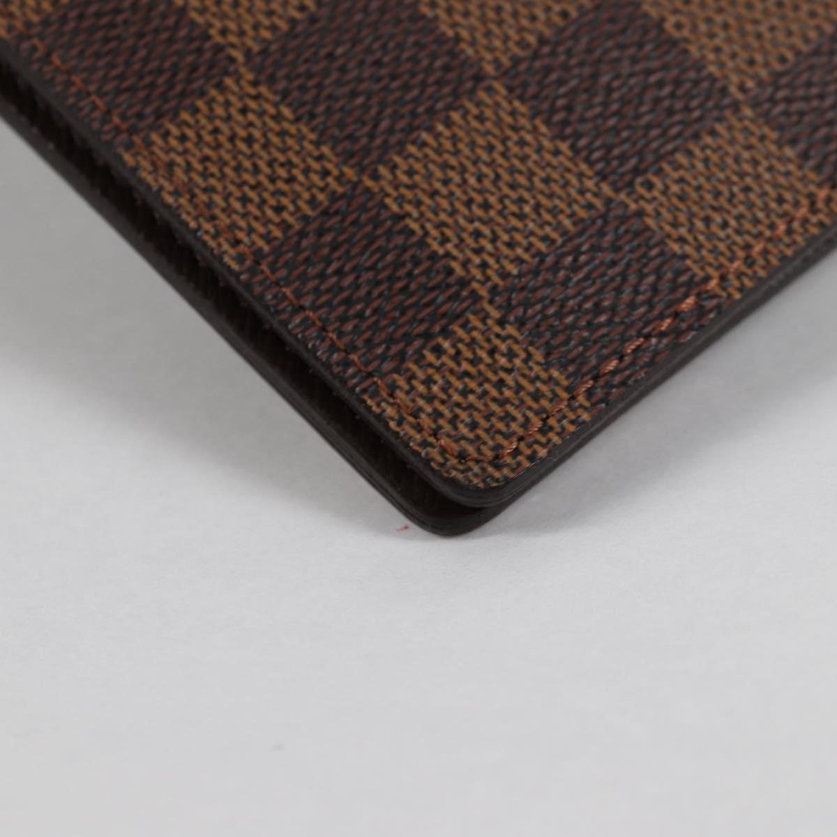 LOUIS VUITTON Damier Ebene Porte Valeurs Cartes Credit N61823 LV Auth 135229V