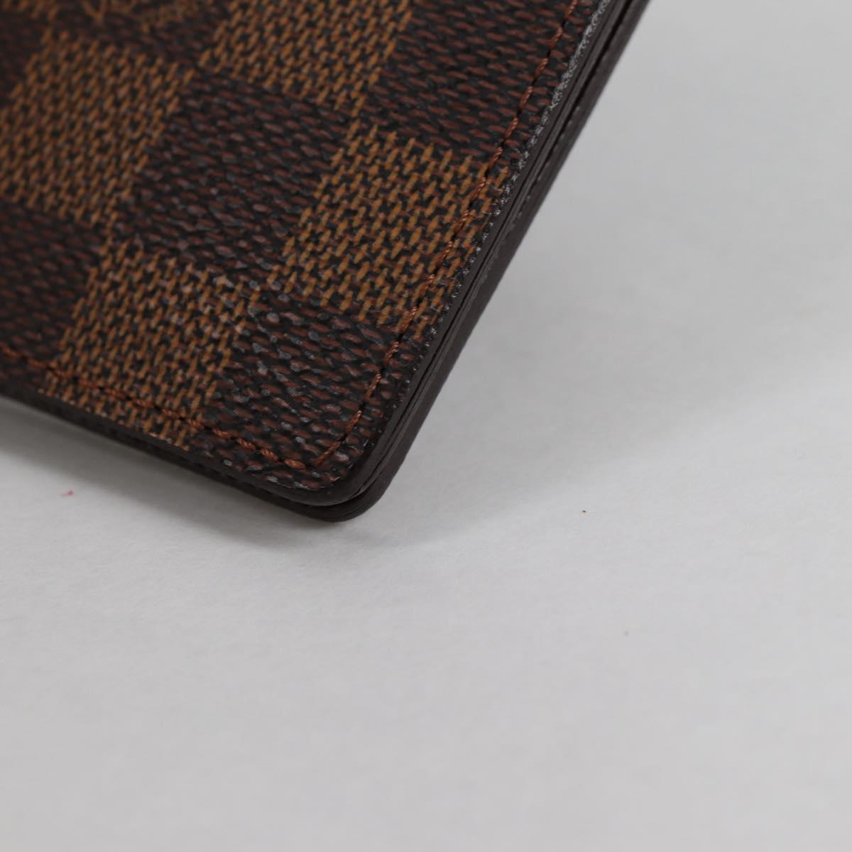 LOUIS VUITTON Damier Ebene Porte Valeurs Cartes Credit N61823 LV Auth 135229V