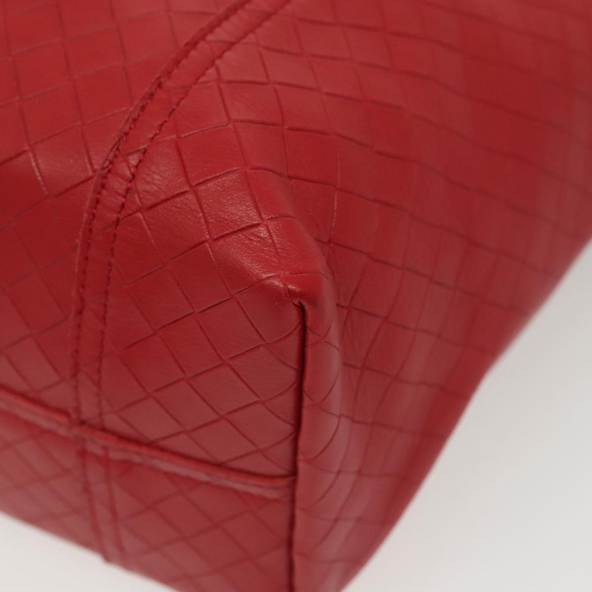 BOTTEGA VENETA INTRECCIATO Tote Bag Leather Red Auth 135234