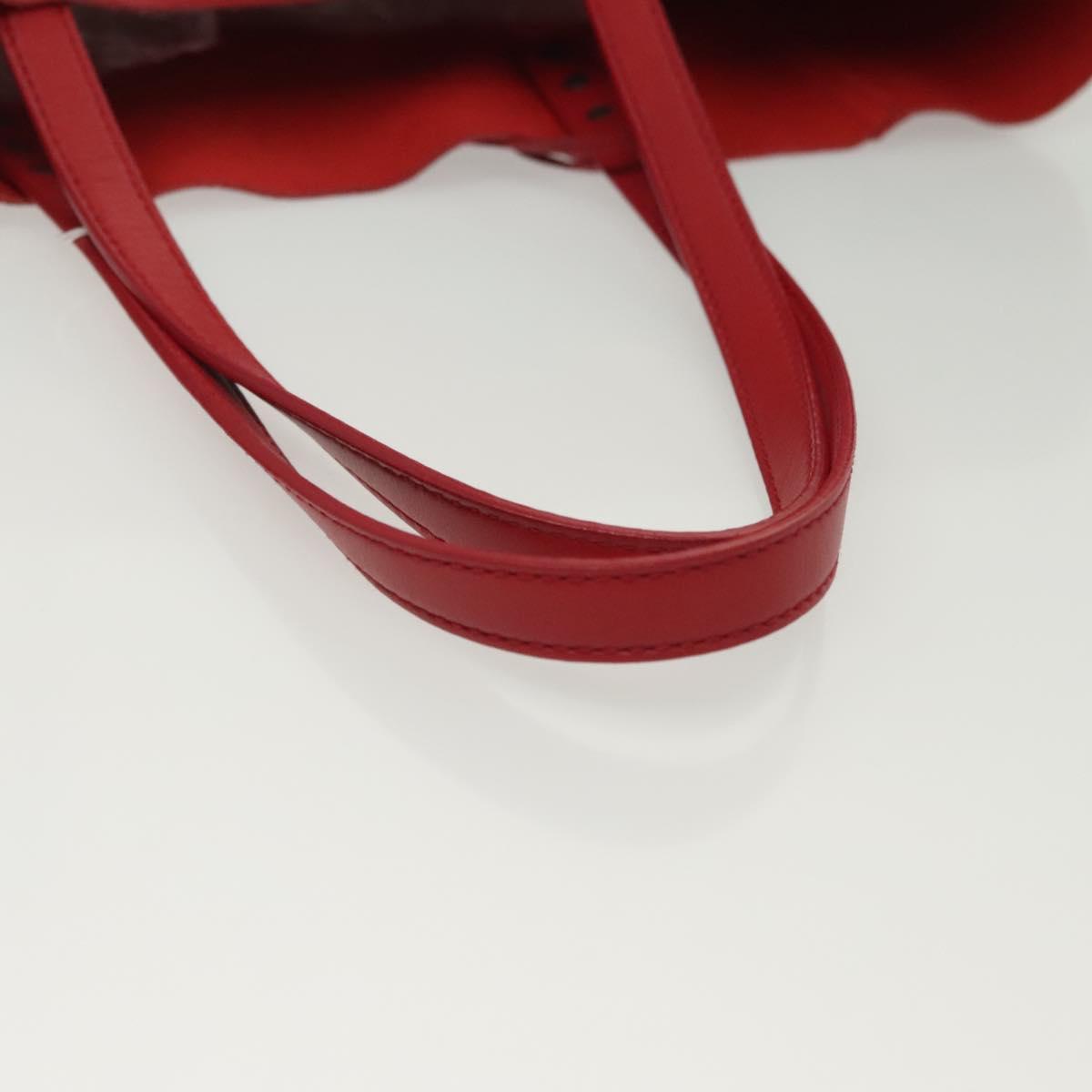 BOTTEGA VENETA INTRECCIATO Tote Bag Leather Red Auth 135234