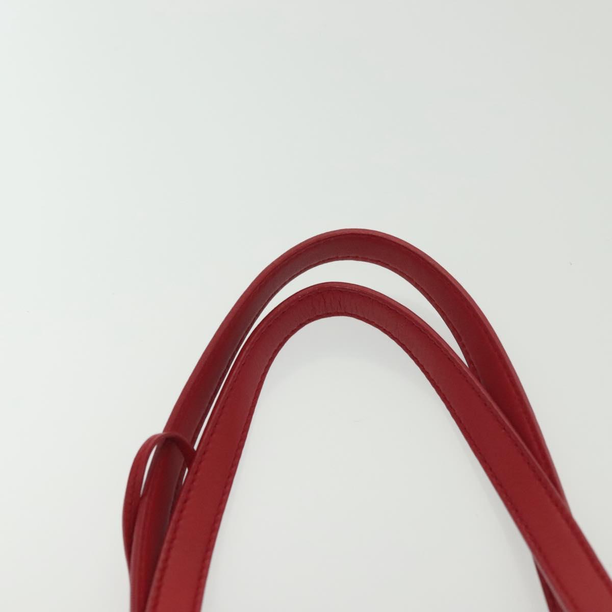 BOTTEGA VENETA INTRECCIATO Tote Bag Leather Red Auth 135234